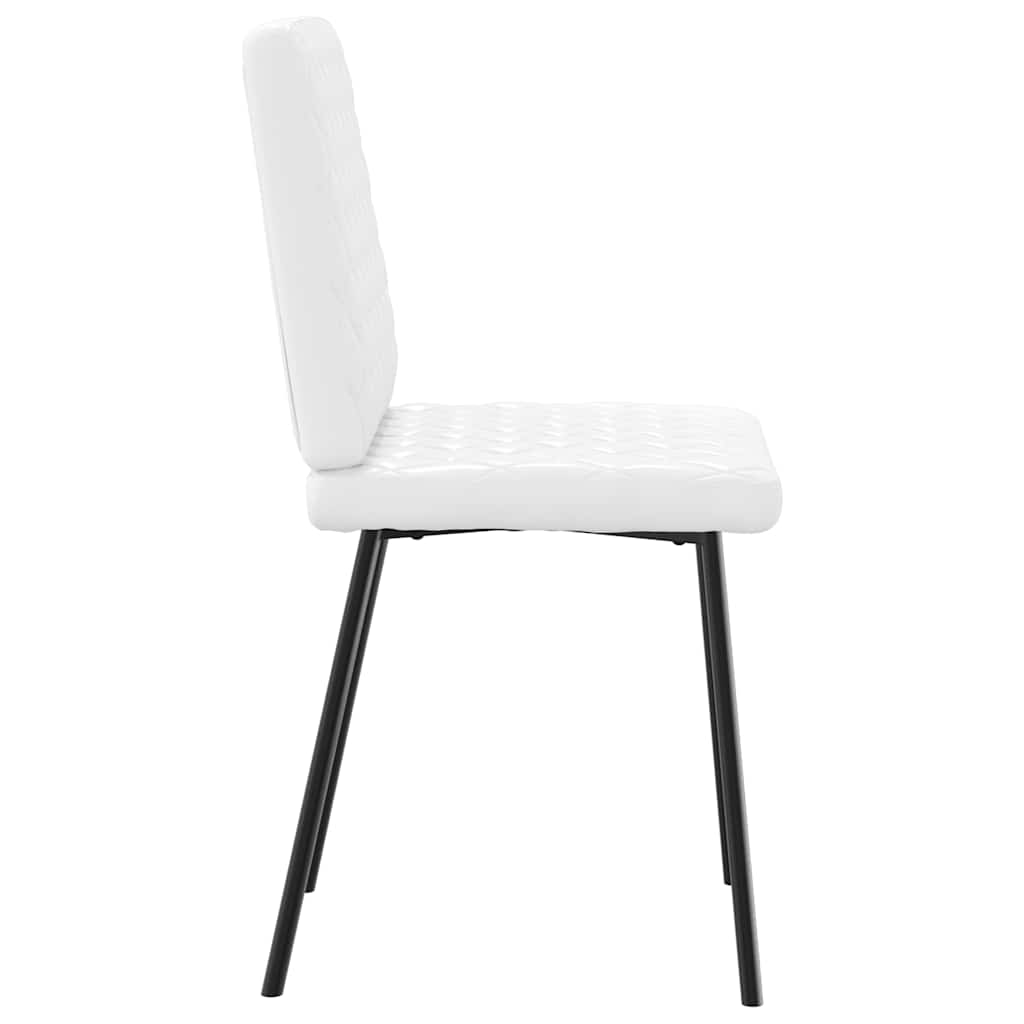 Cadeiras de jantar 2 pcs couro artificial branco