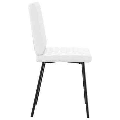 Cadeiras de jantar 2 pcs couro artificial branco