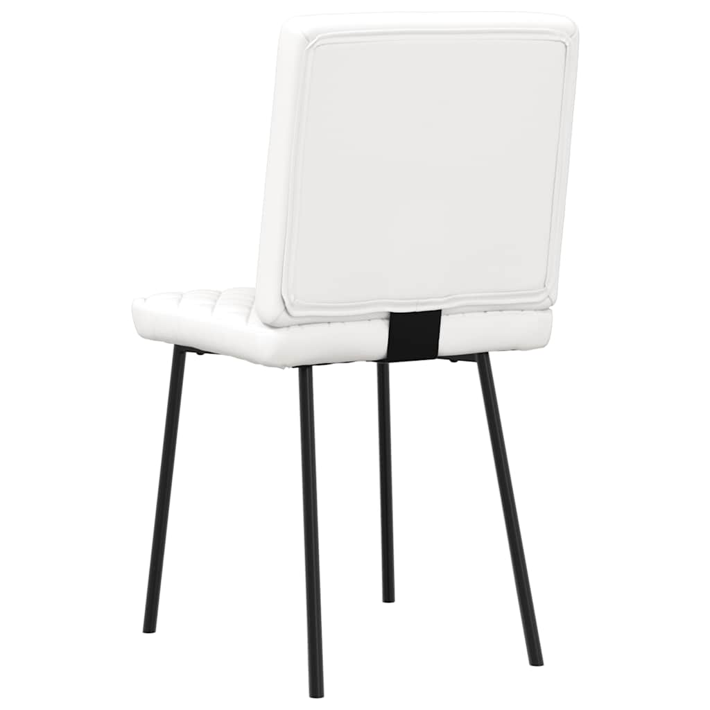 Cadeiras de jantar 2 pcs couro artificial branco