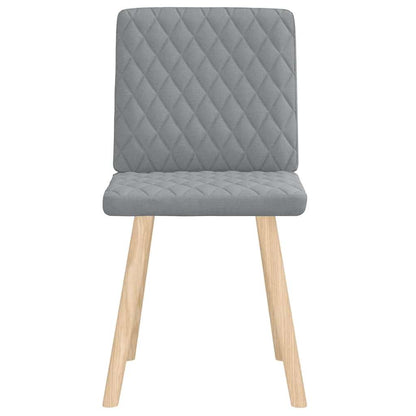 Cadeiras de jantar 2 pcs tecido cinzento-claro