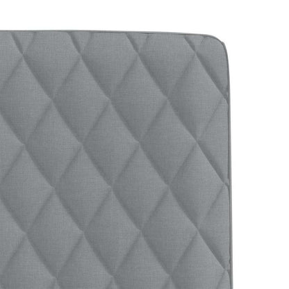 Cadeiras de jantar 2 pcs tecido cinzento-claro
