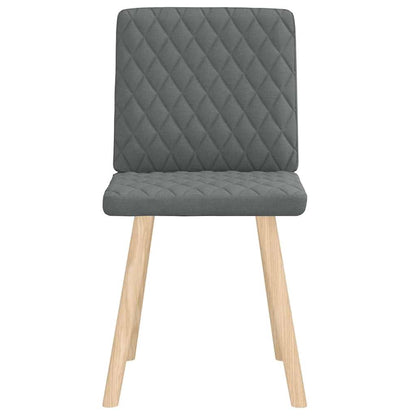 Cadeiras de jantar 2 pcs tecido cinzento-escuro