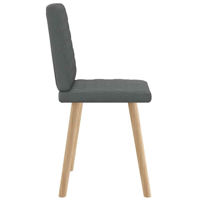 Cadeiras de jantar 2 pcs tecido cinzento-escuro