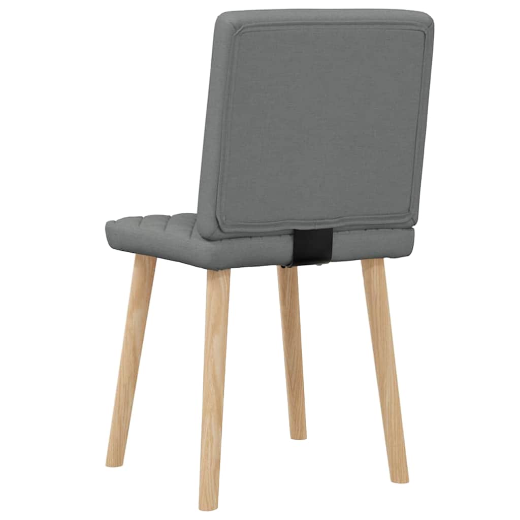 Cadeiras de jantar 2 pcs tecido cinzento-escuro