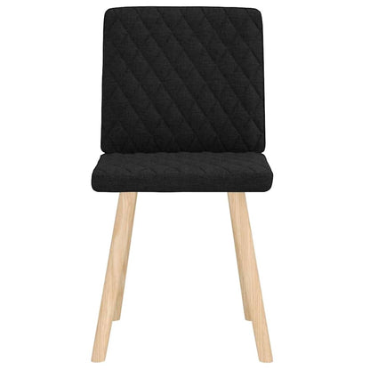 Cadeiras de jantar 2 pcs tecido preto