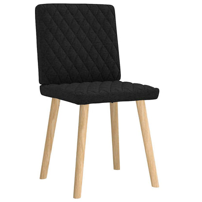 Cadeiras de jantar 2 pcs tecido preto