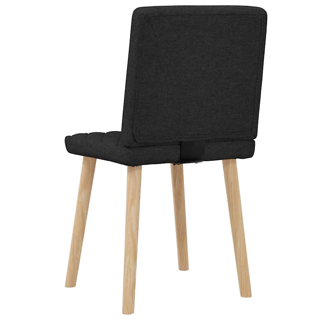 Cadeiras de jantar 2 pcs tecido preto