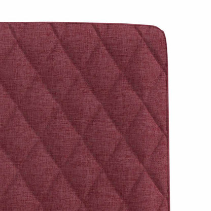 Cadeiras de jantar 2 pcs tecido vermelho tinto