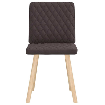 Cadeiras de jantar 2 pcs tecido castanho-escuro