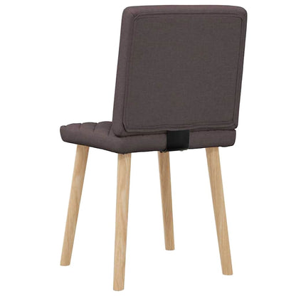 Cadeiras de jantar 2 pcs tecido castanho-escuro