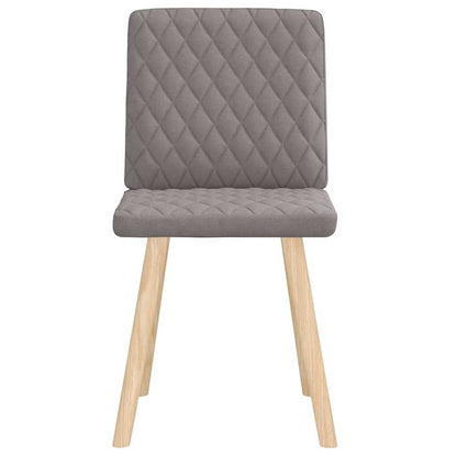 Cadeiras de jantar 2 pcs tecido cinzento-acastanhado