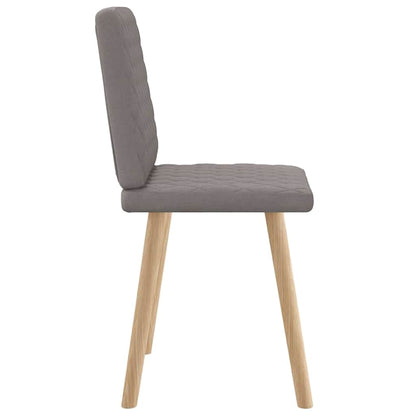 Cadeiras de jantar 2 pcs tecido cinzento-acastanhado
