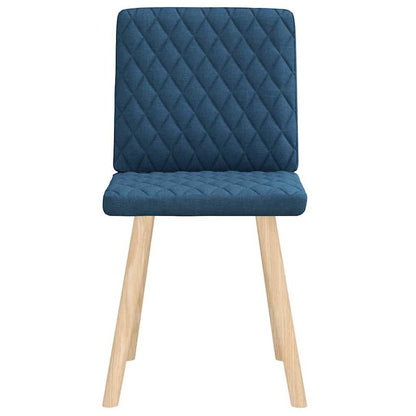 Cadeiras de jantar 2 pcs tecido azul