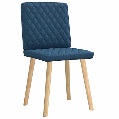 Cadeiras de jantar 2 pcs tecido azul
