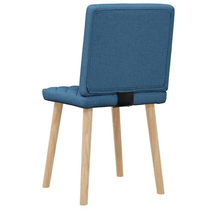 Cadeiras de jantar 2 pcs tecido azul