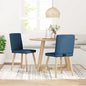 Cadeiras de jantar 2 pcs tecido azul