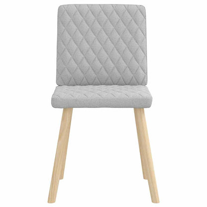 Cadeiras de jantar 2 pcs tecido cinza nuvem