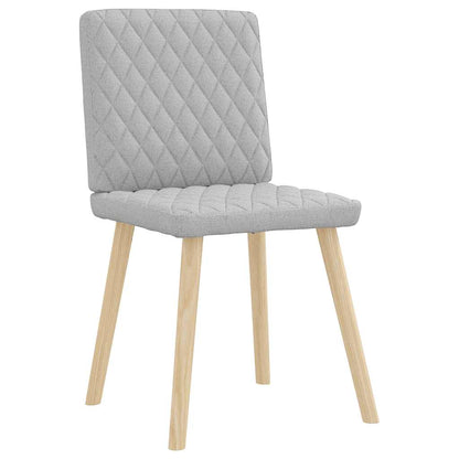Cadeiras de jantar 2 pcs tecido cinza nuvem