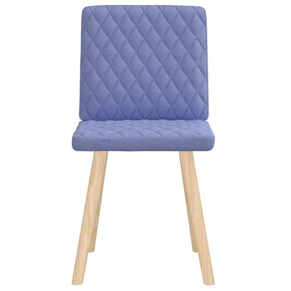 Cadeiras de jantar 2 pcs Jeans Tecido Azul
