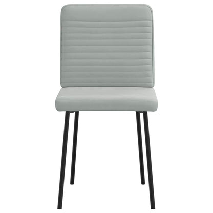 Cadeiras de jantar 2 pcs veludo cinzento-claro