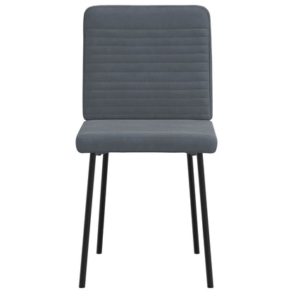 Cadeiras de jantar 2 pcs veludo cinzento-escuro