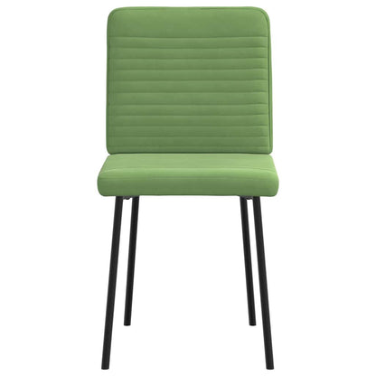 Cadeiras de jantar 2 pcs veludo verde-claro