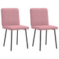 Cadeiras de jantar 2 pcs veludo rosa