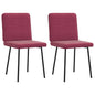 Cadeiras de jantar 2 pcs veludo vermelho tinto
