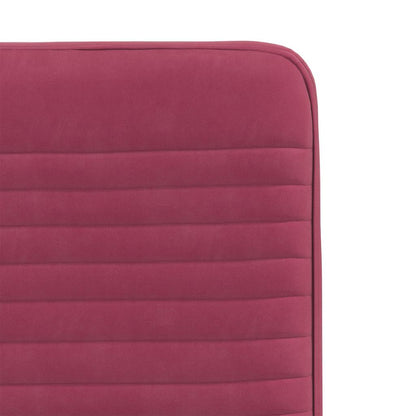 Cadeiras de jantar 2 pcs veludo vermelho tinto