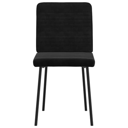 Cadeiras de jantar 2 pcs veludo preto