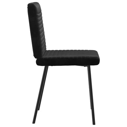 Cadeiras de jantar 2 pcs veludo preto