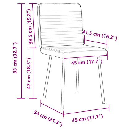 Cadeiras de jantar 2 pcs veludo amarelo
