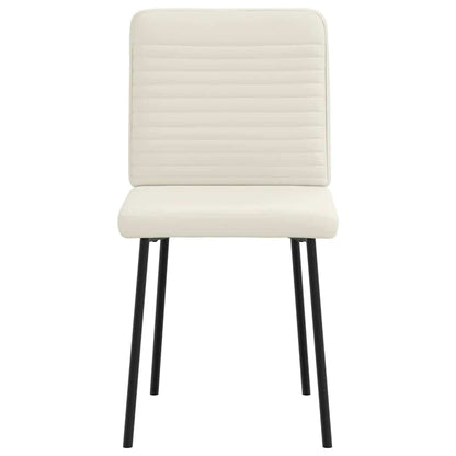 Cadeiras de jantar 2 pcs veludo cor creme
