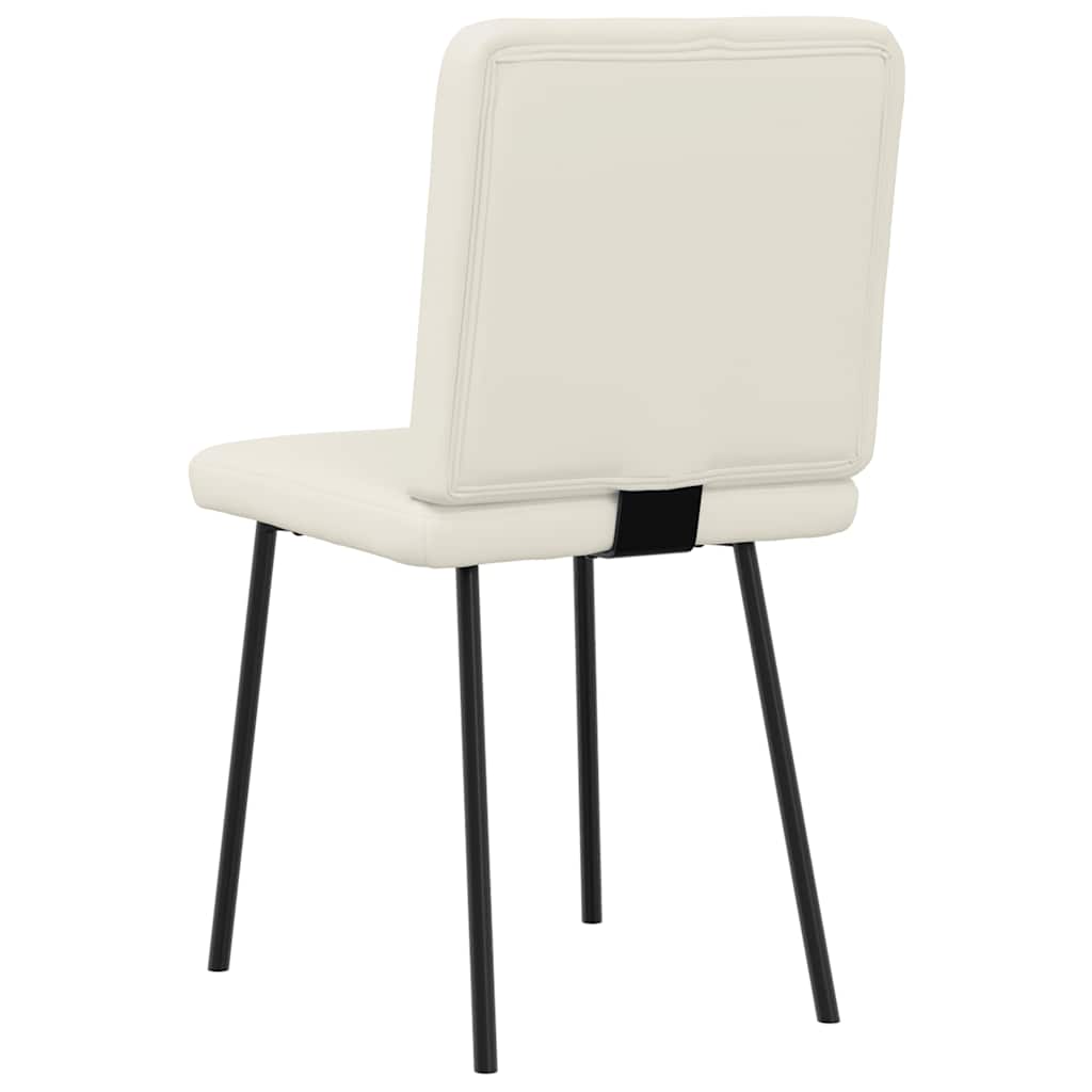 Cadeiras de jantar 2 pcs veludo cor creme