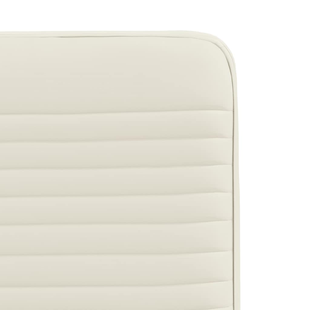Cadeiras de jantar 2 pcs veludo cor creme