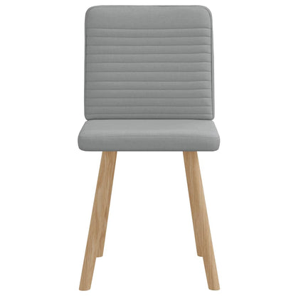 Cadeiras de jantar 2 pcs tecido cinzento-claro
