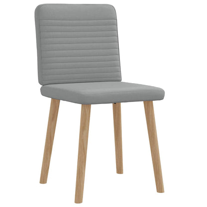 Cadeiras de jantar 2 pcs tecido cinzento-claro