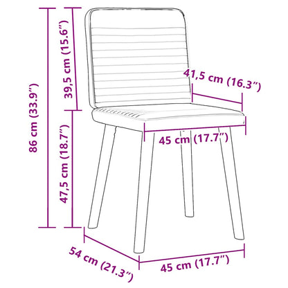 Cadeiras de jantar 2 pcs tecido cinzento-claro