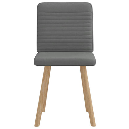 Cadeiras de jantar 2 pcs tecido cinzento-escuro
