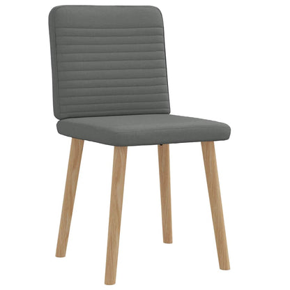 Cadeiras de jantar 2 pcs tecido cinzento-escuro