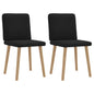 Cadeiras de jantar 2 pcs tecido preto