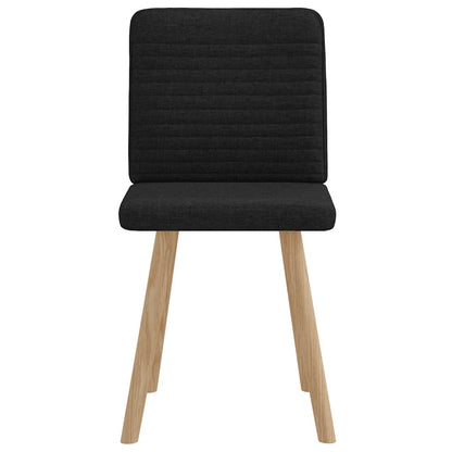 Cadeiras de jantar 2 pcs tecido preto