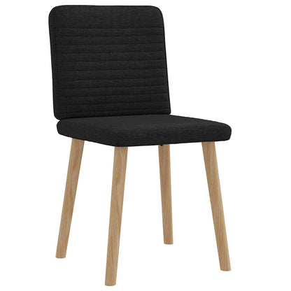 Cadeiras de jantar 2 pcs tecido preto