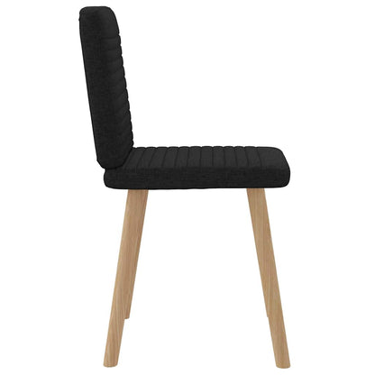 Cadeiras de jantar 2 pcs tecido preto