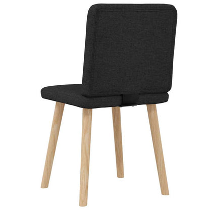 Cadeiras de jantar 2 pcs tecido preto