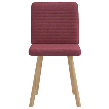 Cadeiras de jantar 2 pcs tecido vermelho tinto
