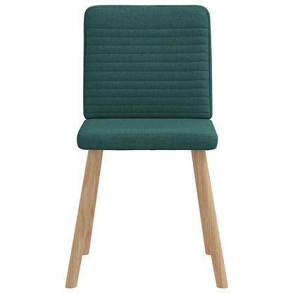 Cadeiras de jantar 2 pcs tecido verde-escuro
