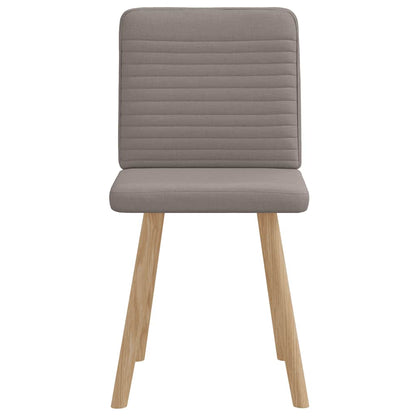 Cadeiras de jantar 2 pcs tecido cinzento-acastanhado