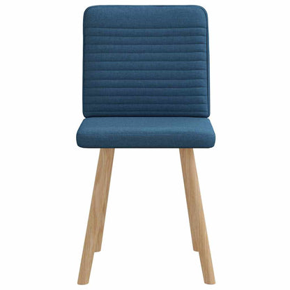Cadeiras de jantar 2 pcs tecido azul