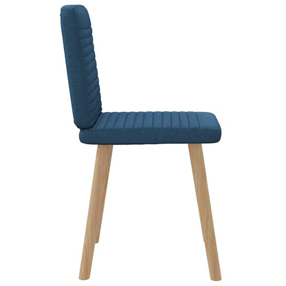 Cadeiras de jantar 2 pcs tecido azul